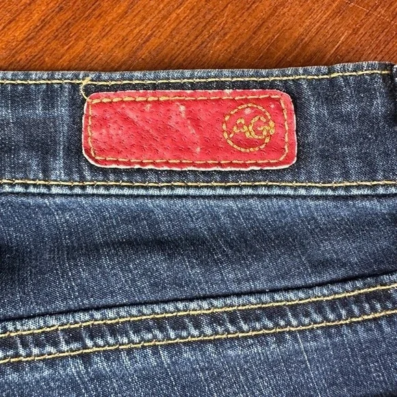 AG Adriano Goldschmied The Malibu Crop Pant Dark Wash Cuffed Denim Jeans 27R - Picture 11 of 12